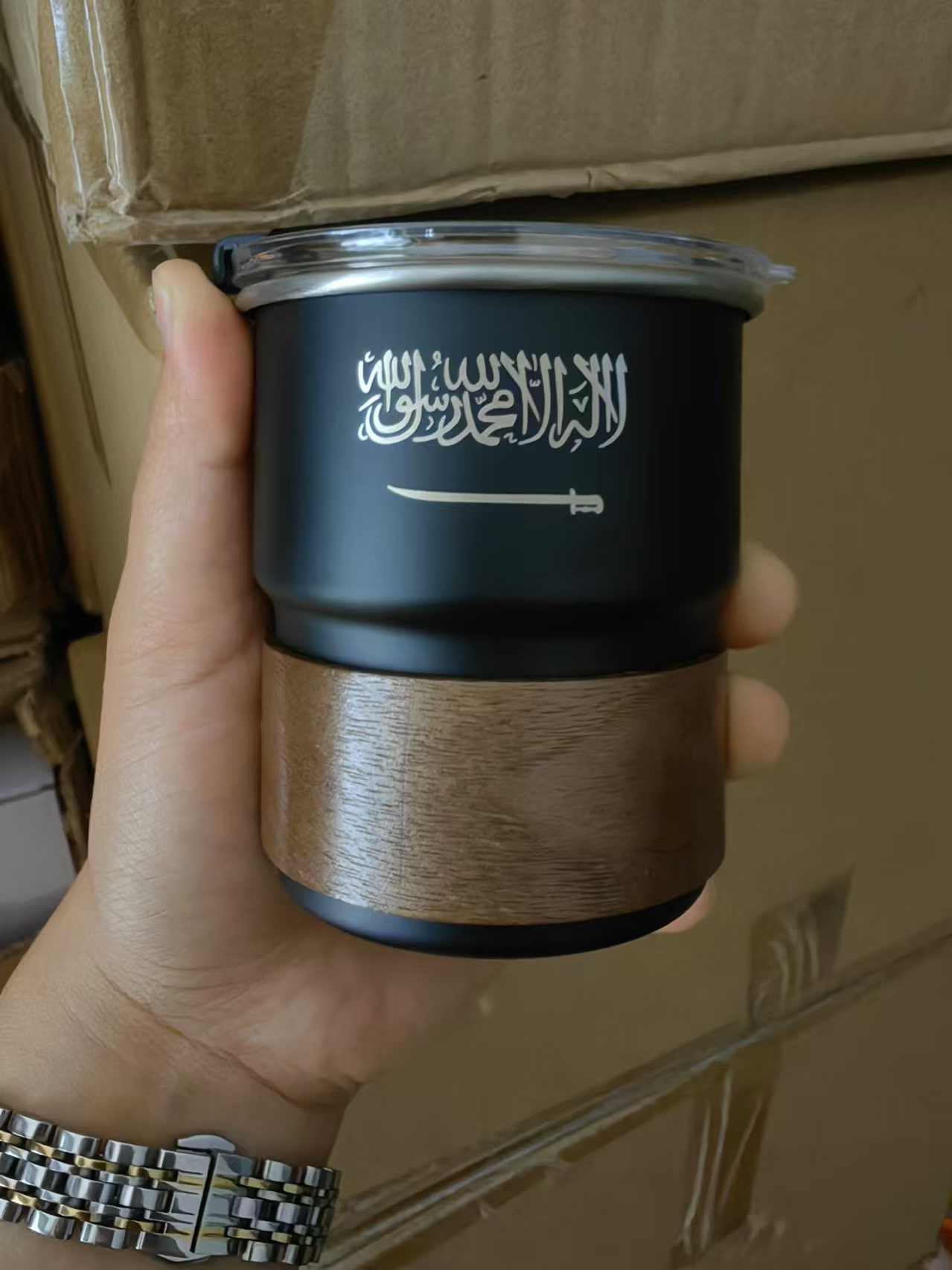 Coffee Equipment For Camping - La bandiera dell'arabia saudita Logo tazza